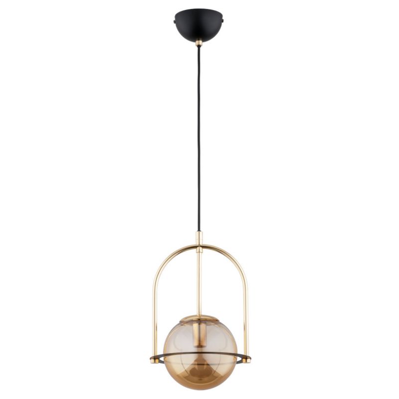 Lampa wisząca Alfa Leria złoto-czarna-bursztynowy wym: 95 x 20,5 x 20,5 cm 1xE14 x 10W 1 szt.