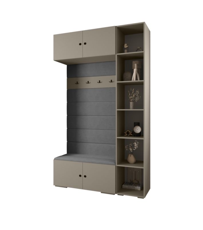 Garderoba do przedpokoju Abiks INOVA 2 Z20 kaszmir+czarny+manila16 1 szt.