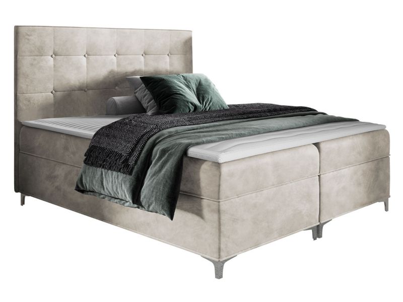 Łóżko kontynentalne MIRJAN 24 Snake 140x200 beżowy 1 szt.