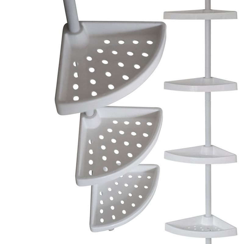 Półka narożna prysznicowa Estiva 290 cm biała 1 szt.