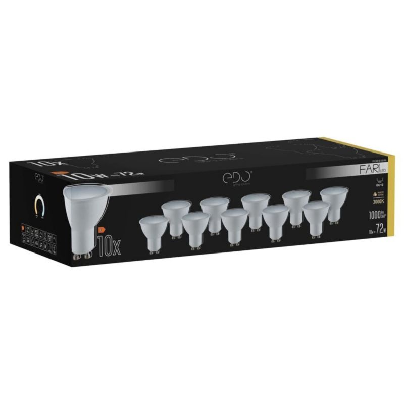 Żarówka Edo FARI LED GU10 10W 3000K ciepła WW 1000lm 120st 1 op.