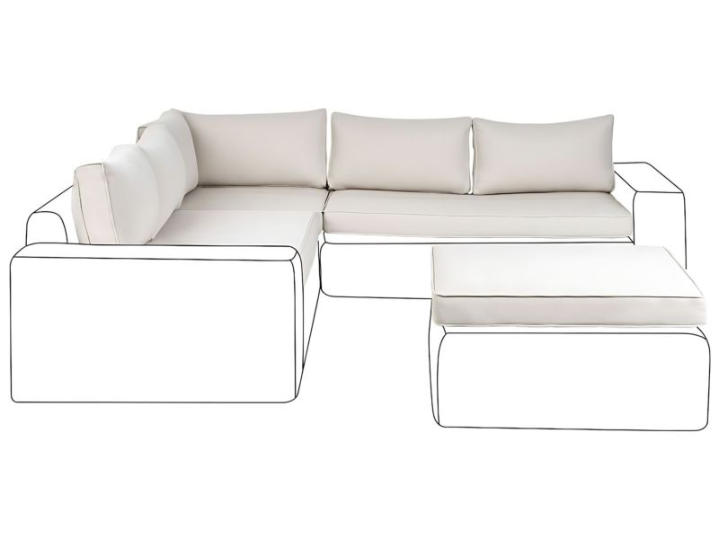 Komplet poszewek na poduchy ogrodowe Palermo Złamana biel 1 kpl