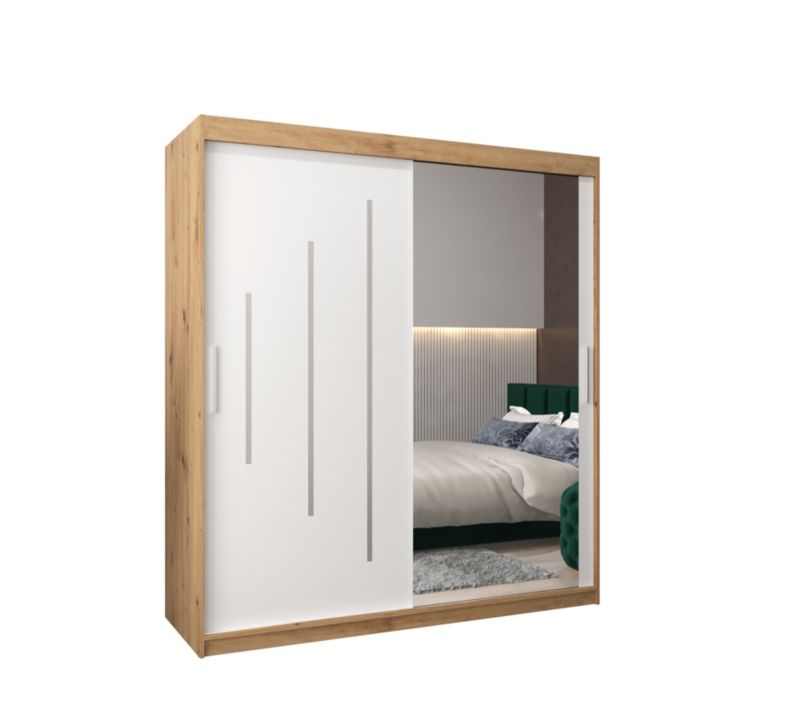 Szafa przesuwna Garderoba Abiks YORK 2 180 artisan/biały 1 szt.