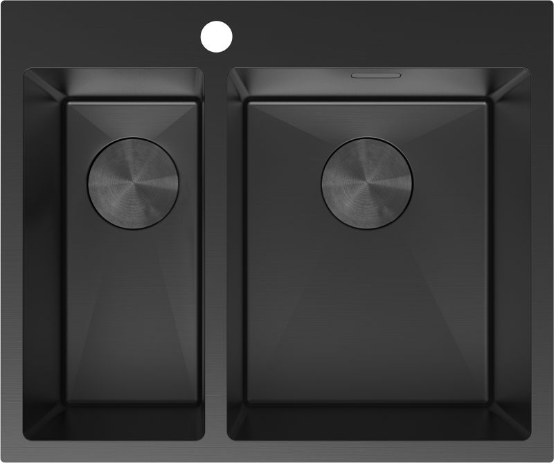 Zlewozmywak wpuszczany Mexen Flexo czarny 610x510 mm 1,5-komorowy 1 szt.