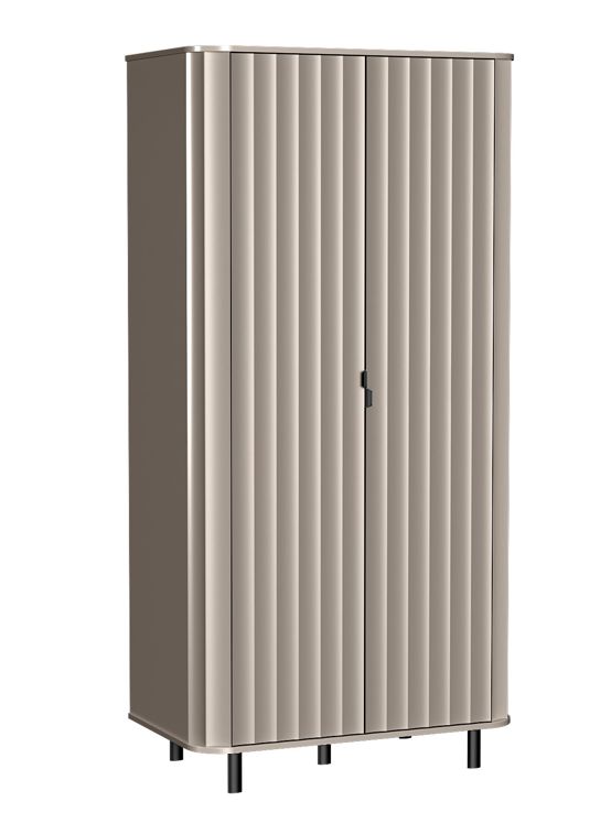 Szafa NOVADO 200 cm Clay Gray frezowane fronty czarne nogi nowoczesna Furnidea 1 szt.