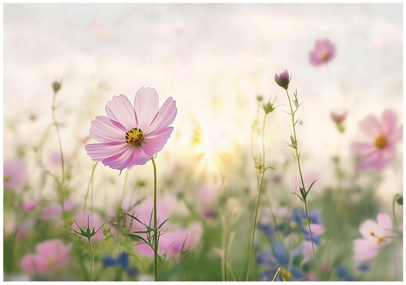 Tapeta Ścienna Kwiaty Polne WALLARENA 250x175 cm Fototapeta Na Flizelinie 1 szt.