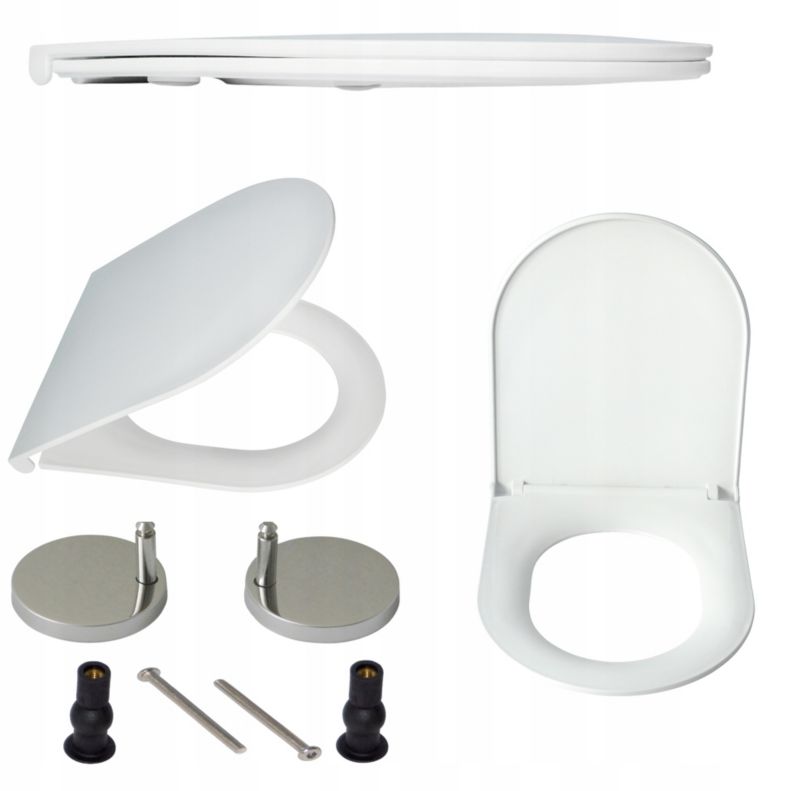 Deska sedesowa Estiva Teba wolnoopadająca polipropylenowa biała 1 szt.