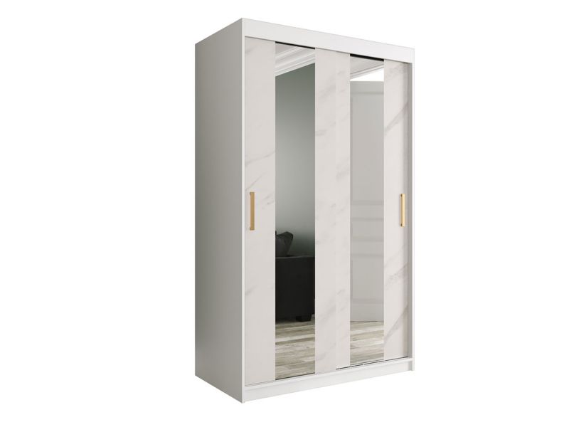 Szafa MIRJAN 24 Marmur Pole 120 biały mat / biały marmur 1 szt.