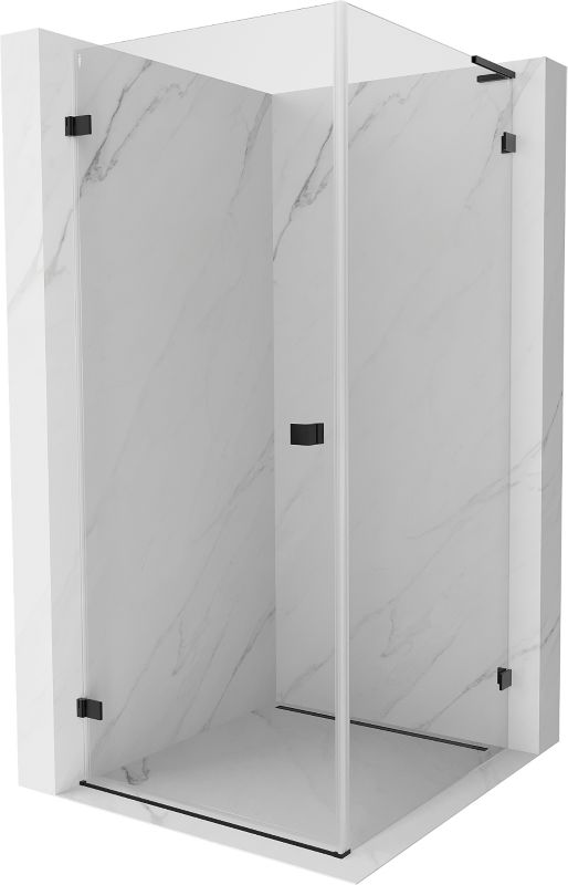 Kabina prysznicowa uchylna Mexen Lunar-B L transparent czarna 70x70 cm 1 szt.