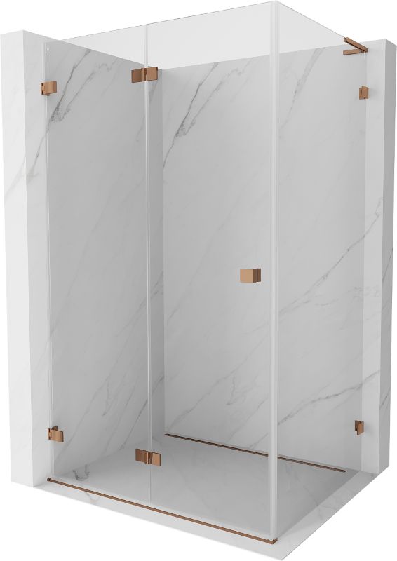 Kabina prysznicowa Mexen Lunar-F L różowe złoto 90x80 cm 1 szt.