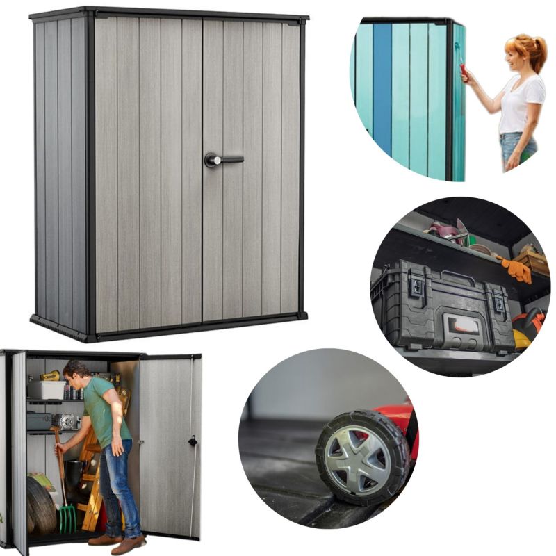 Szafa ogrodowa Keter High Store Plus 140 cm z półkami DUOTECH 1 szt