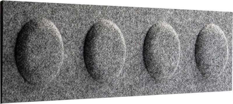 Panel dekoracyjny Decosa 60 x 15 cm filcowy klocek jasny szary