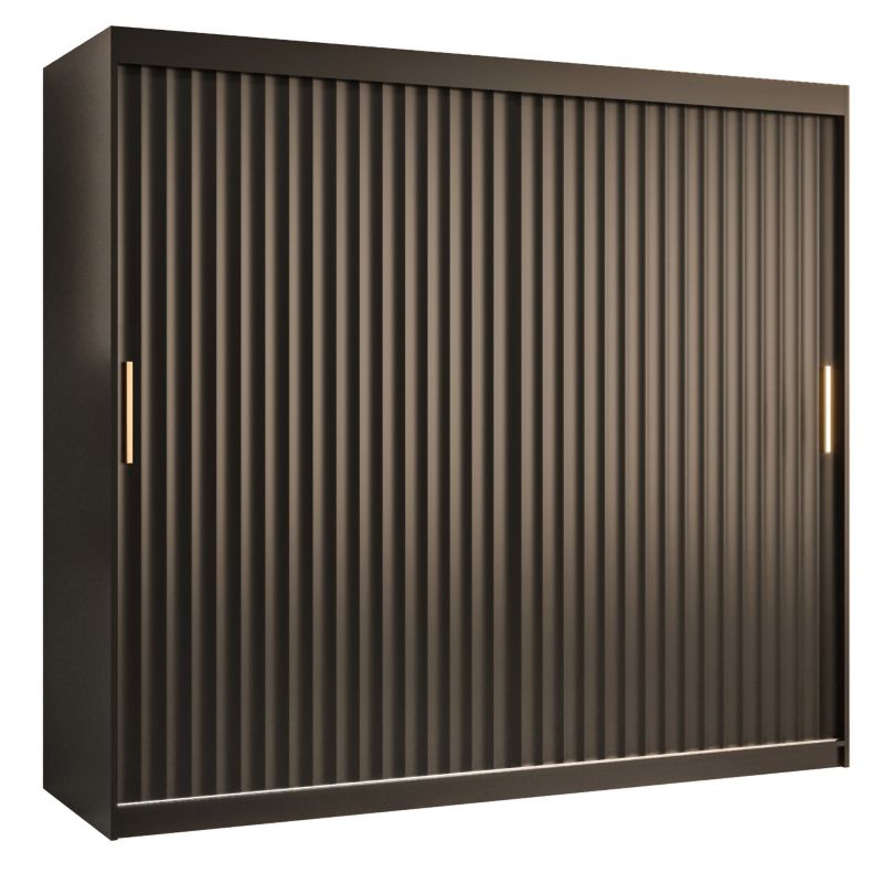 Szafa przesuwna Abiks RIFLO WAVE 1 200 czarny mat+ czarny mat 1 szt.