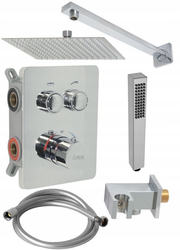 Zestaw prysznicowy podtynkowy Estiva LUPEN Chrome srebrny 1 kpl