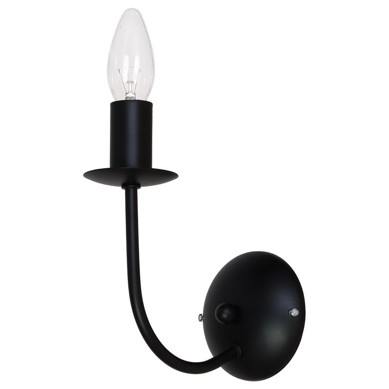 Kinkiet ścienny Luminex Globe czarny mat 1 x E14 x 15W IP20 wym: 23 x 11 x 19 cm - 1 szt.