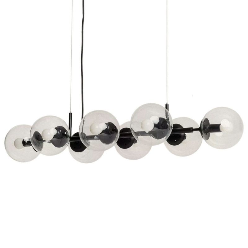 Lampa wisząca Abruzzo Porto czarno-przezroczysty wym: 91 x 97 x 41 cm 8xE14 x 25W 1 szt.