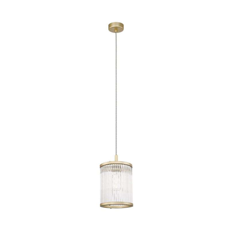 Lampa wisząca Zuma Line Sergio 2342 matowe złoto-transparentna nowoczesna 1xE14 x 60W 1 szt.