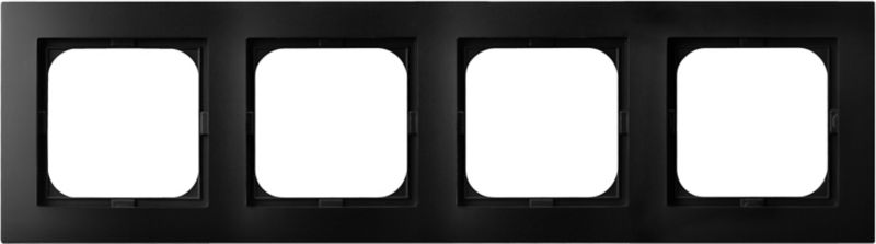 Ramka poczwórna Ospel As czarna