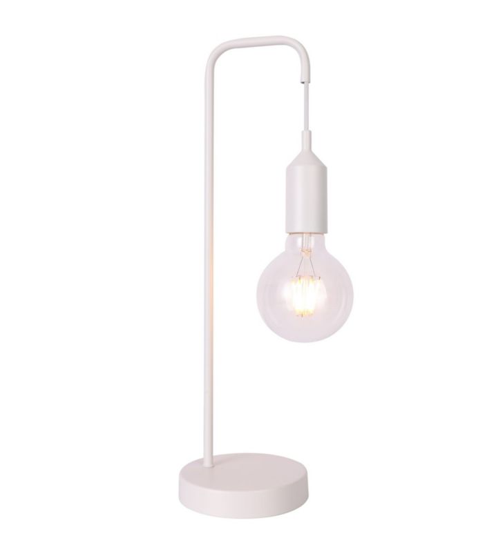 Lampka stołowa Candellux Laren biała 1 x E27 x 40W IP20 wym: 46 x 13 x 15 cm metal - 1 szt.