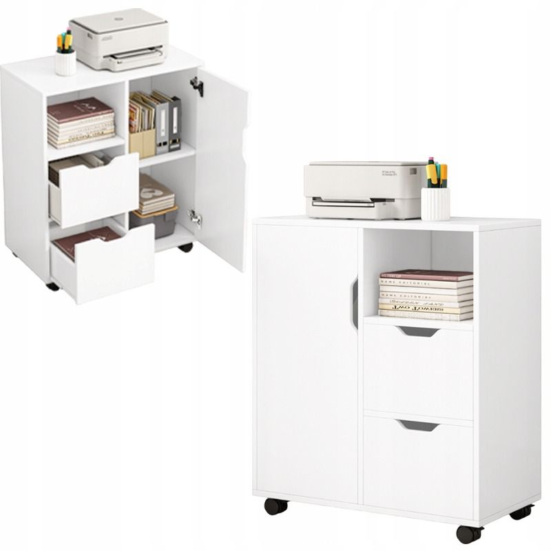 Stolik szafka Rebiko stojąca stojak na drukarkę regał 3 półki nowoczesna 60 cm 1 szt.