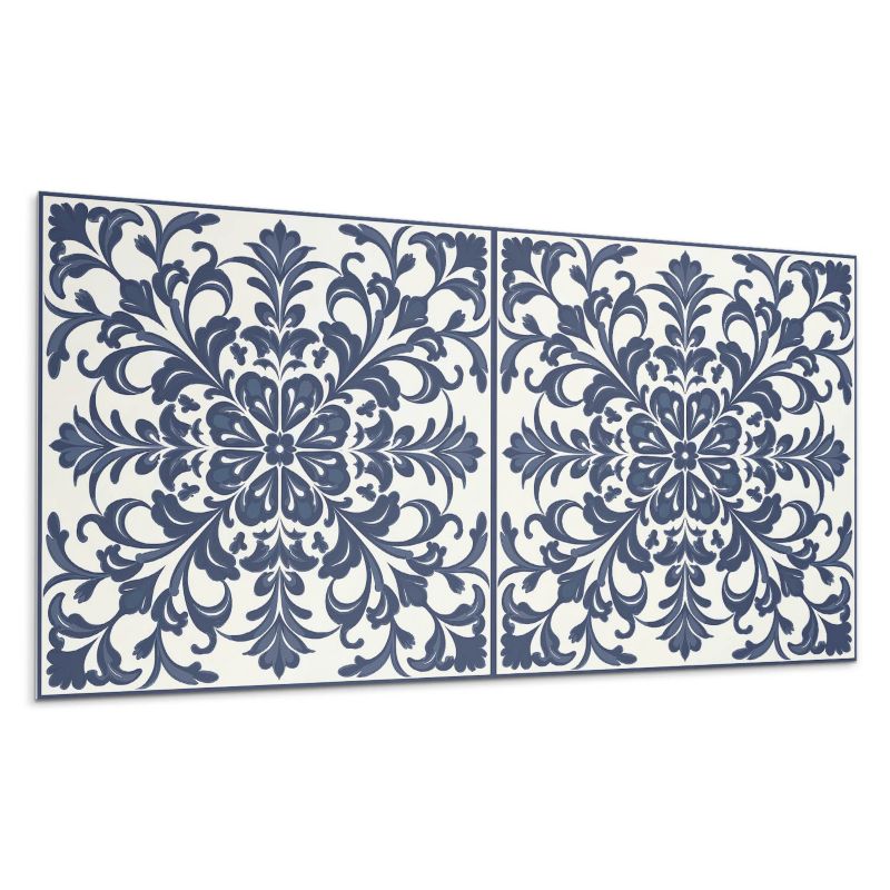 Kafelki samoprzylepne Wallfluent 60x30 cm Roślinny wzór z liśćmi i kwiatami 6 szt.