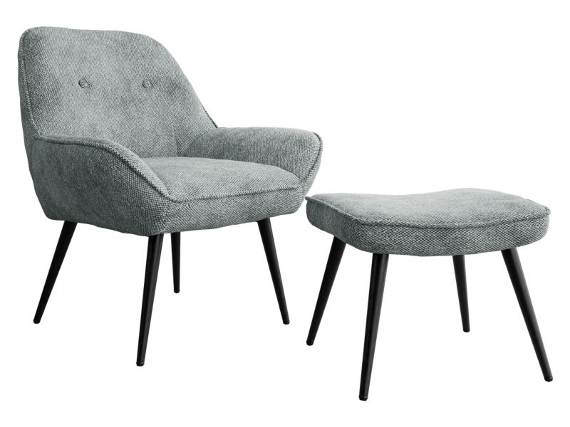 Fotel z podnóżkiem MIRJAN 24 Zorto szary 1 kpl.