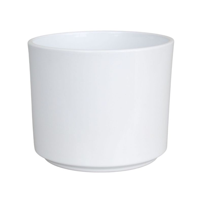 Osłonka doniczki cylinder 12 cm biały mat