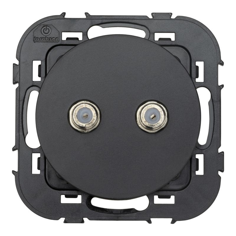 Gniazdo TV przejściowe Jacobsen Espen czarne