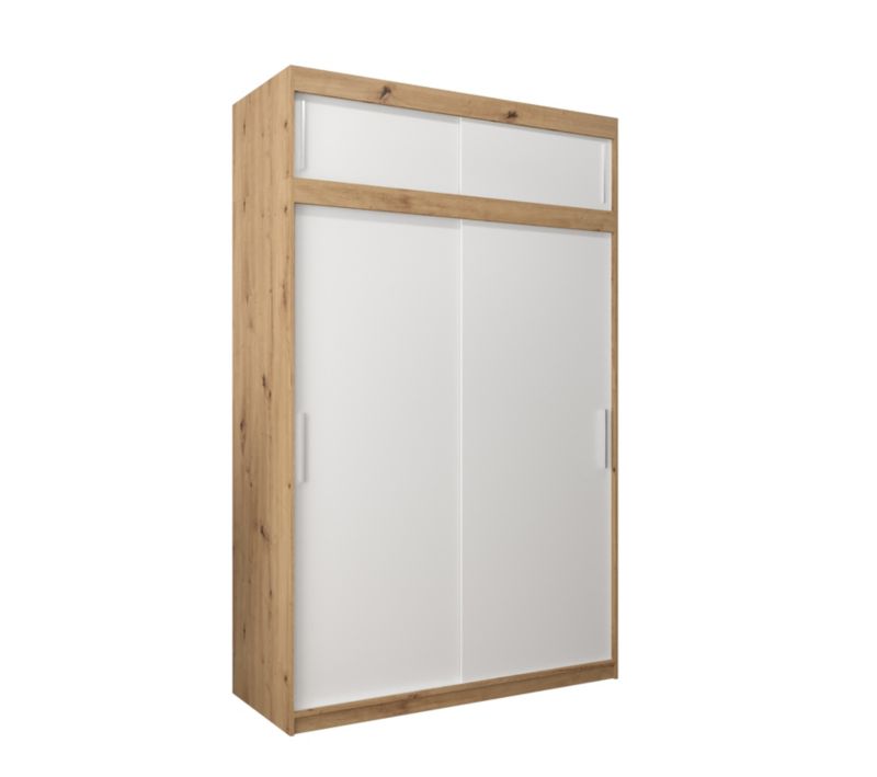 Szafa przesuwna Garderoba Abiks Tokyo 150 artisan + biały z nadstawką 1 szt.