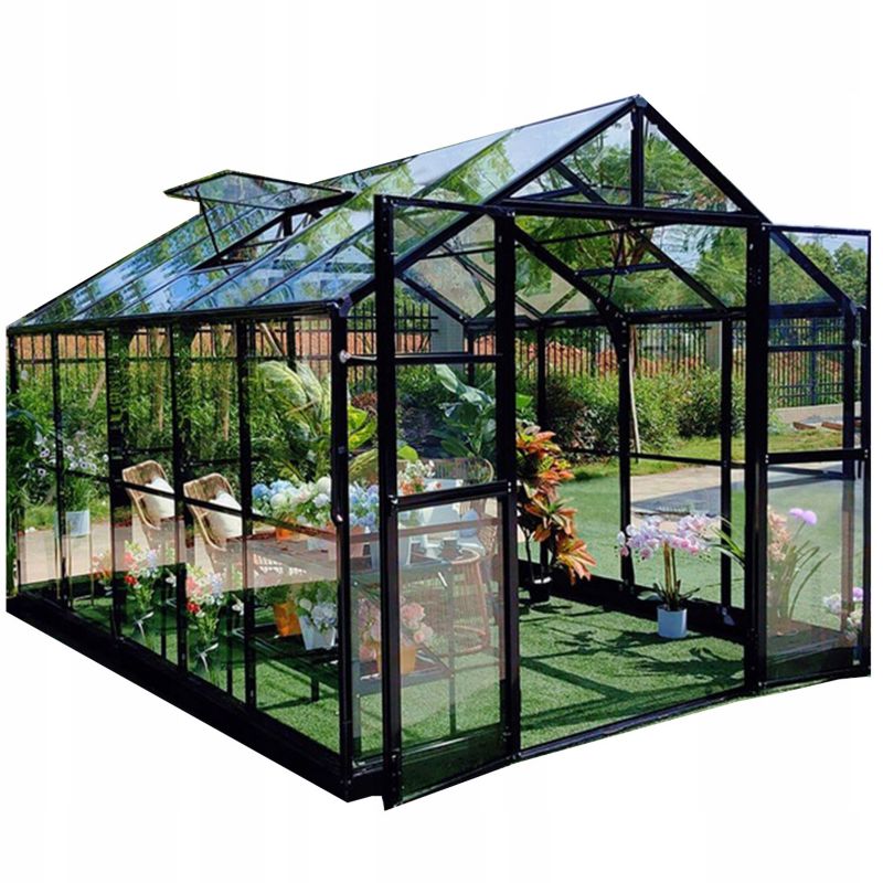 Szklarnia Cultivo Premium z Poliwęglanu Ogrodowa Solid PC Dyża odporna na Ogród Czarna 1 szt