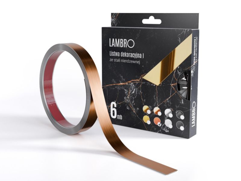 Listwa dekoracyjna samoprzylepna Lambro miedziany mat 2 x 600 cm 1 szt.
