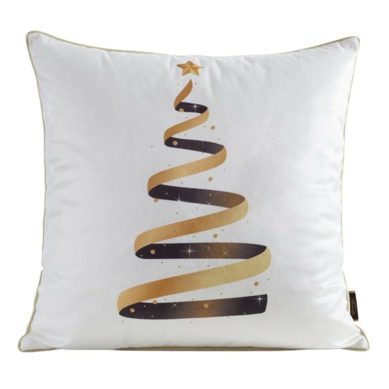Poszewka 167 Eurofirany Świąteczna na poduszkę 45x45 cm Choinka Biała 1 szt.