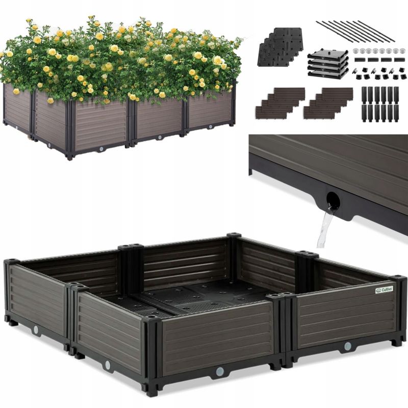 Skrzynia Cultivo Uprawowa Warzywniak Grządka na Balkon Warzywa Kwiaty 1 szt