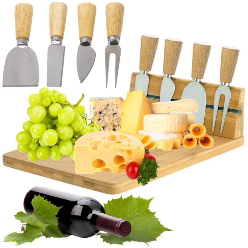 Deska do serów EDANTI zestaw z nożami bambusowa 1 szt.