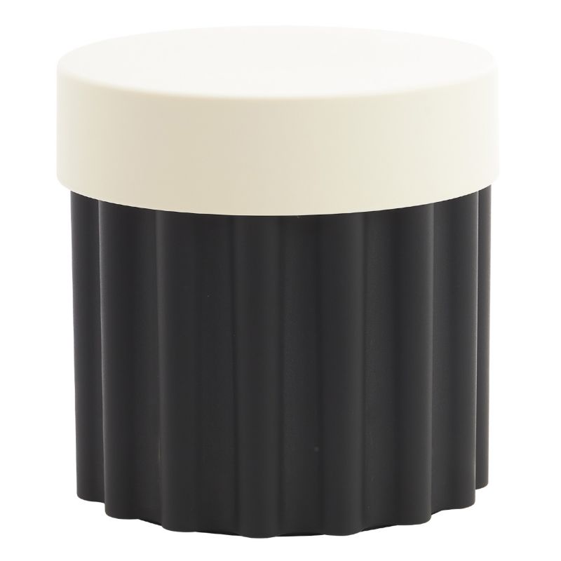 Stolik Pomocniczy Scott Howhomely Plastikowy Czarny Beż Minimalistyczny Dziecięcy 36X37 Cm 1 Szt.