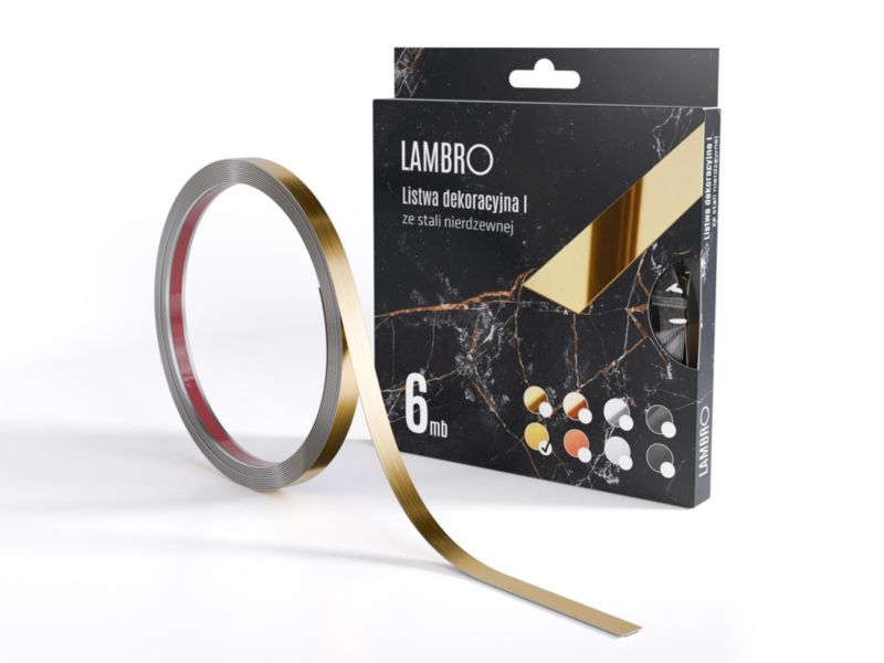 Listwa dekoracyjna samoprzylepna Lambro złoty mat 1 x 600 cm 1 szt.