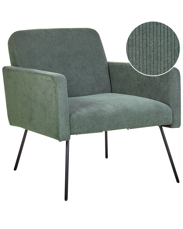 Fotel Narken Sztruks Ciemnozielony 1 szt.