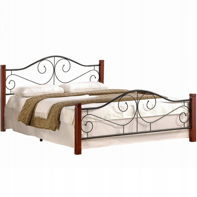 Łóżko Halmar VIOLETTA 160x200 czereśnia antyczna/czarny 1 szt