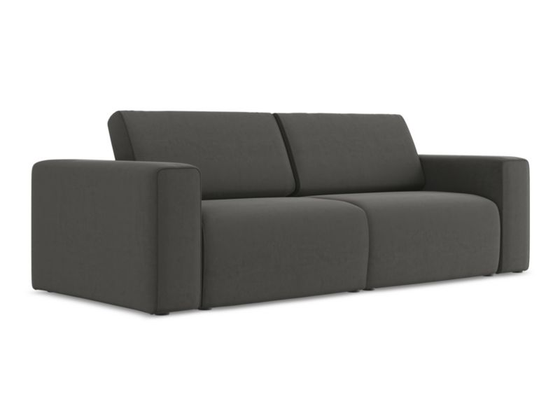 3-osobowa kanapa modułowa LaMiaSofa CASERTA z tkaniny welwetowej 224x103 cm stalowy 1 szt.