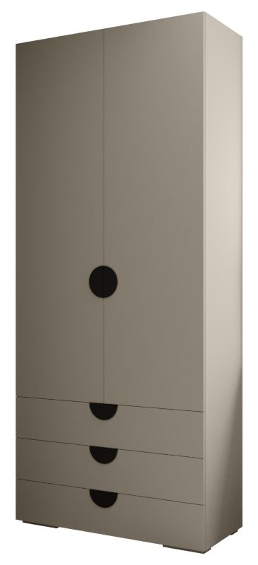 Szafa z szufladami wysoka Abiks INOVA 4 2D 3SZ kaszmir+czarny 1 szt.
