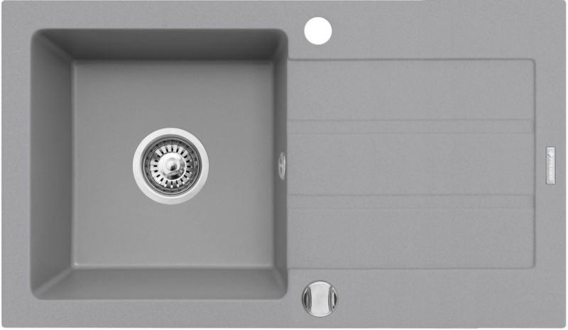 Zlewozmywak Pyramis Next wpuszczany 76x44 cm szary beton 1-komorowy 1 szt.