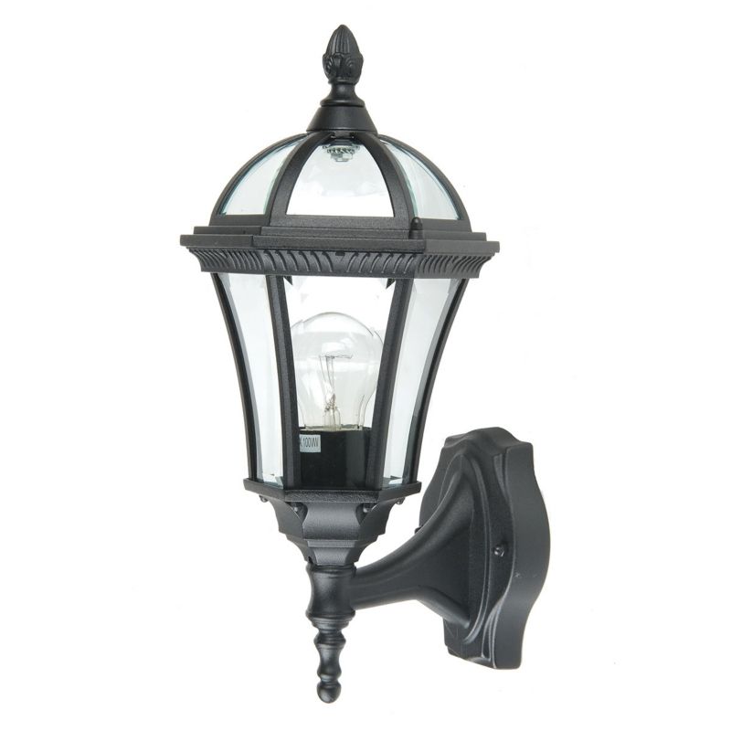 Kinkiet ścienny zewnętrzny Garden Zone Ledbury czarny 1 x E27 x 60W IP44 wym: 42,7 x 17,3 x 22 cm - 1 szt.