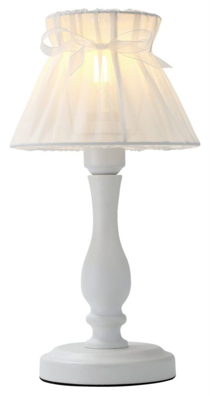 Lampa stołowa Candellux Zefir biała 1 x E14 x 40W IP20 wym: 37.5 x 20 x 20 cm metal - 1 szt.