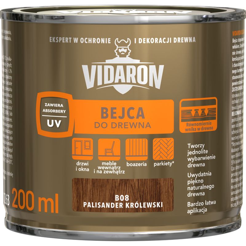 Bejca do drewna Vidaron palisander królewski 0,2 l