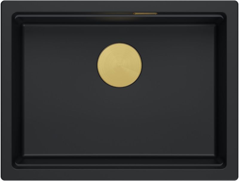 Zlewozmywak Quadron Logan czarny GraniteQ 56x45 cm bez otworu na baterię 1 szt.