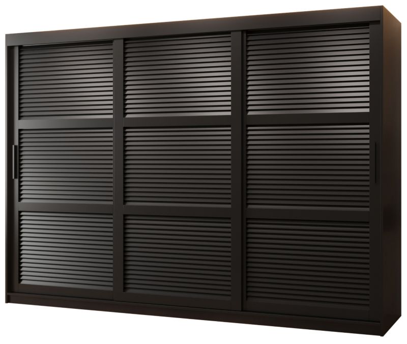 Szafa przesuwna Garderoba Abiks ŻALUZJA 250 czarny 1 szt.