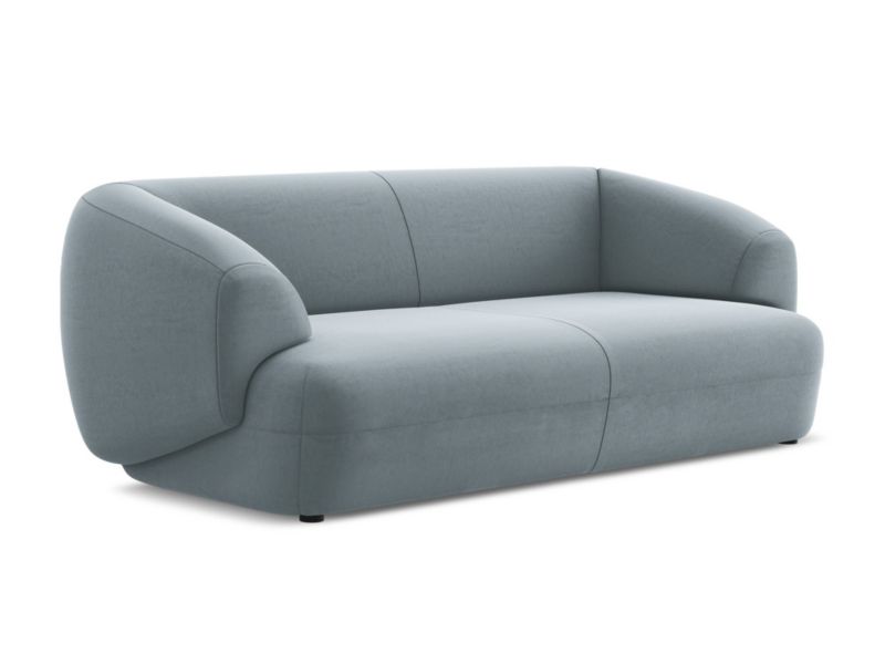 Kanapa 3-osobowa LaMiaSofa RIMINI z tkaniny welwetowej 212x98 cm jasny niebieski 1 szt.