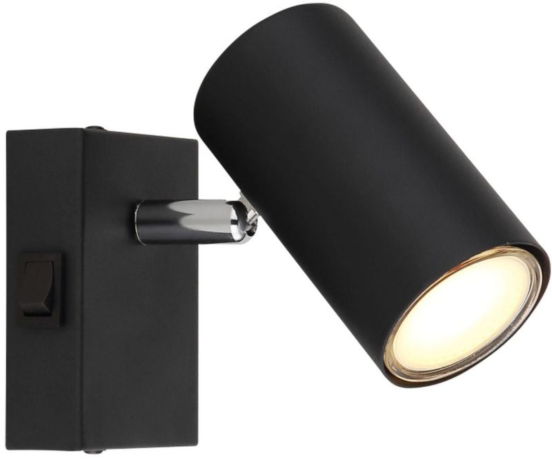 Kinkiet Globo Lighting Robby czarny mat/chrom 25W GU10 IP20 metal 1 szt.