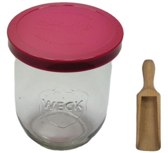 Słoik MODO24 Weck 1062 ml fi 100 tulip silikonowe wieko miarka 1 kpl.