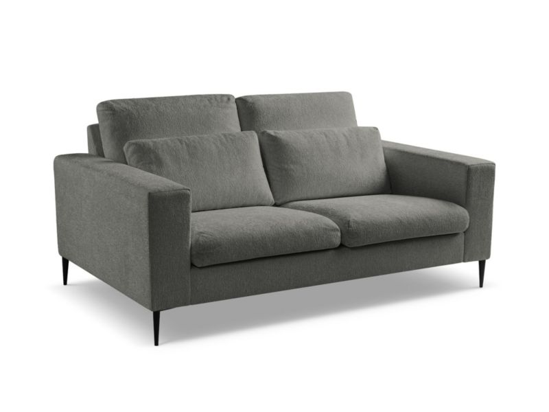 Sofa 2-osobowa LaMiaSofa DIANO z tkaniny szenilowej 179x110 cm ciemny szary 1 szt.